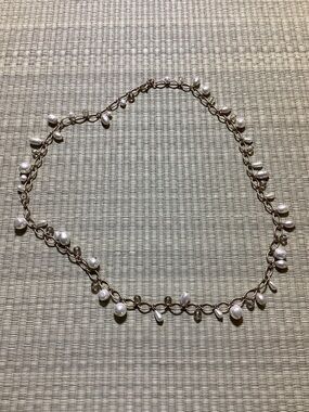 Karma Bella faux pearl station necklace Signed